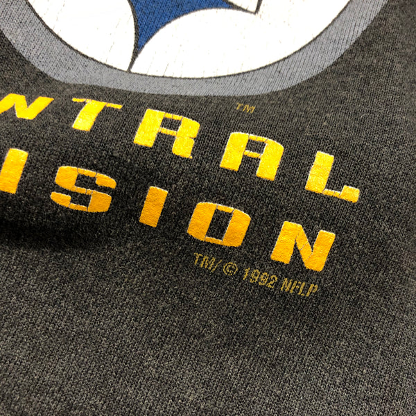 1992 Pittsburgh Steelers Central Division Block Logo Sweatshirt Size X-Large
