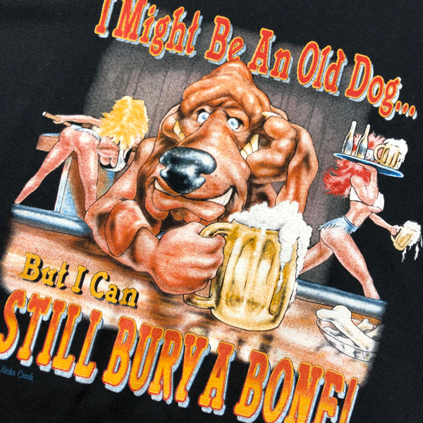 Vintage 90s I Might Be An Old Dog... But I Can Still Bury A Bone Sex Shirt | Beyond 94