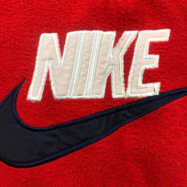 Vintage 90s Bootleg Nike Swoosh 1/4 Fleece Pullover | Beyond 94