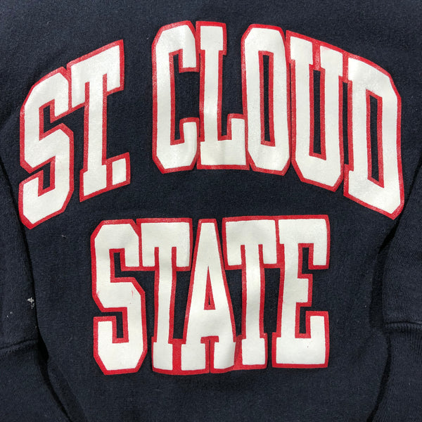 Vintage 90s Champion St. Cloud State University Reverse Weave Distressed Sweatshirt Size Medium