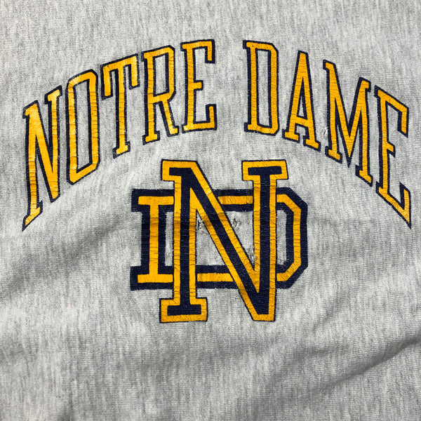 Vintage 80s Notre Dame Champion  Distressed Reverse Weave Sweatshirt Size XX-Large