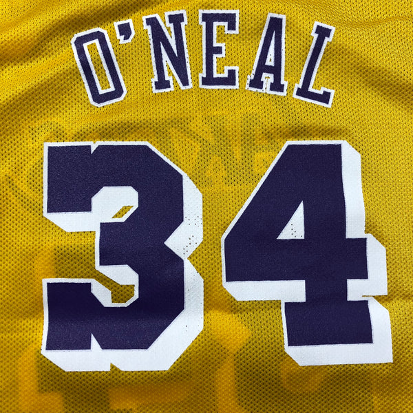 Vintage 90s DS LA Lakers Shaquille O'Neal Champion Jersey Size Youth XL/Men's Medium