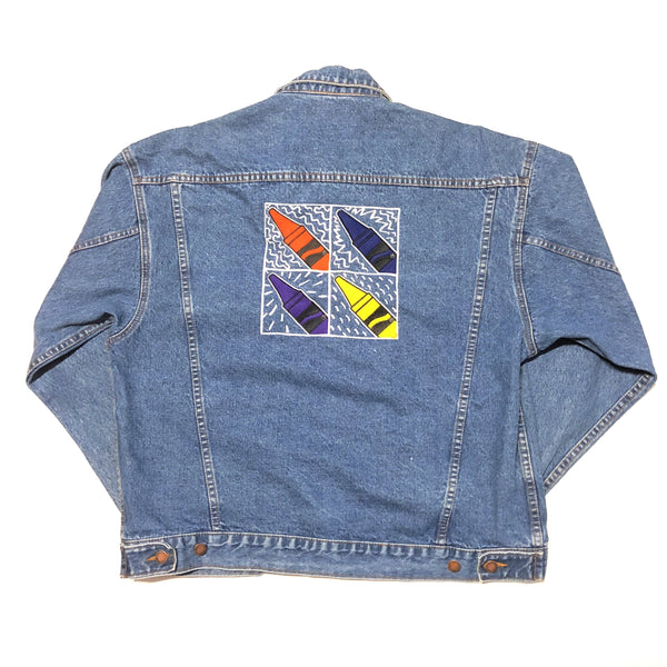 Vintage 90s Crayola Denim Jacket Size Large - Beyond 94