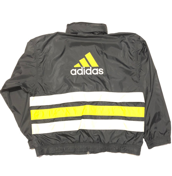 Vintage 90s Adidas Zip Up Track Jacket Black Size X-Large - Beyond 94