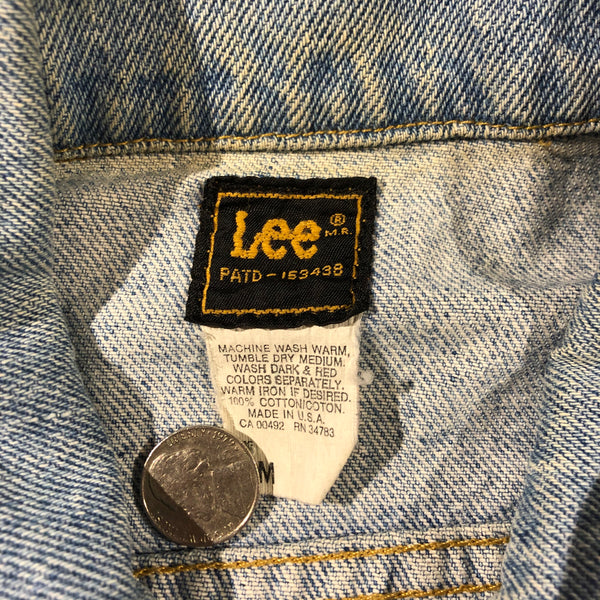 Vintage 80s Lee Denim Jean Jacket Size Medium