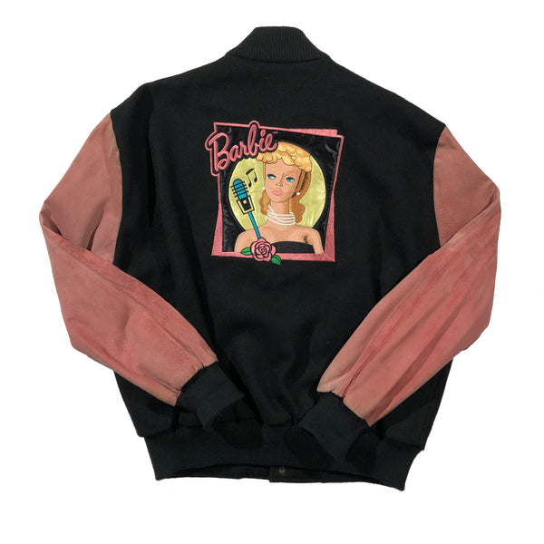 Vintage 90s Jerry Leigh Barbie Wool Bomber Jacket Size Medium