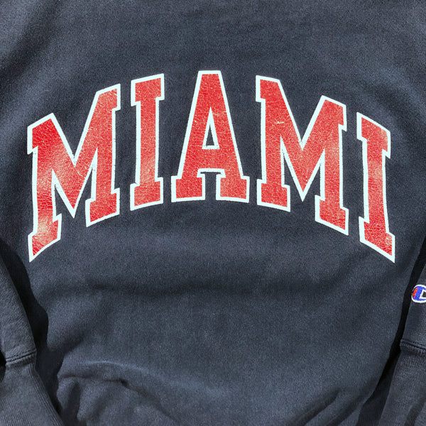 Vintage 90s Champion Miami Of Ohio Reverse Weave Sweatshirt Size Large