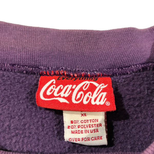 Vintage 90s Coca Cola Embroidered Sweatshirt Size X-Large