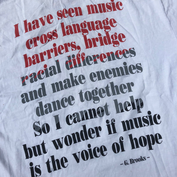 1994 Single Stitch Garth Brooks Shirt White Size Large - Beyond 94
