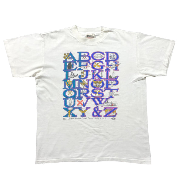 Vintage 90s Coast Guard Alphabet Military Single Stitch Shirt | Beyond 94