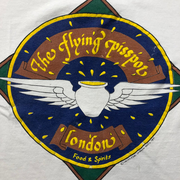 1989 Flying Pisspot London Food & Spirits Single Stitch Shirt Size Large
