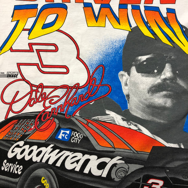 1996 Dale Earnhardt Driven To Win All Over Nascar Single Stitch Shirt Size X-Large