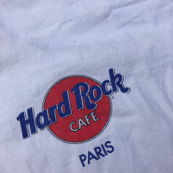 Vintage 90s Hard Rock Cafe Paris Shirt White Size Large - Beyond 94