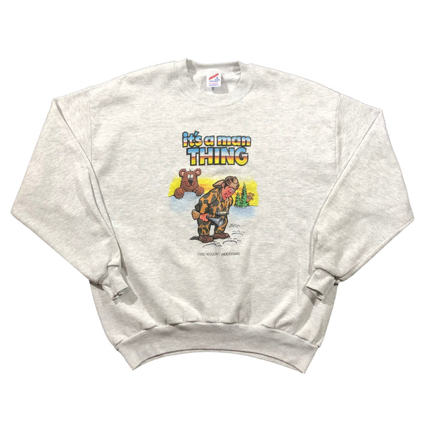 Vintage 1995 It's A Man Thing Hunting Funny Sweatshirt | Beyond 94
