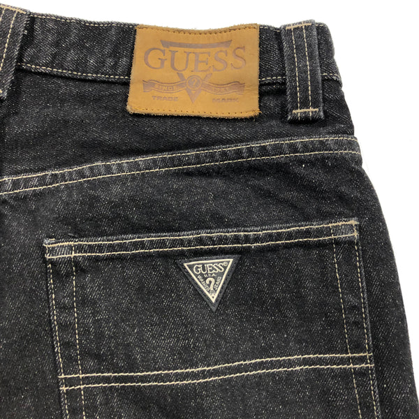 Vintage 90s Guess Jeans Made In USA Black Denim Jeans | Beyond 94