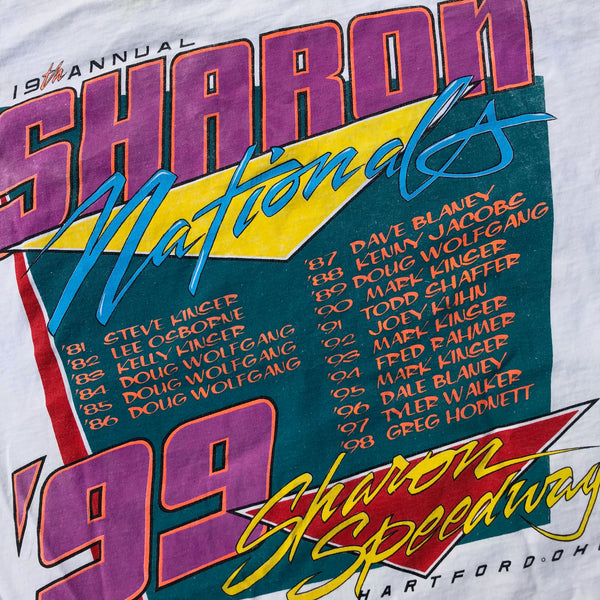 1999 Sharon Nationals Racing Shirt White Size Large - Beyond 94