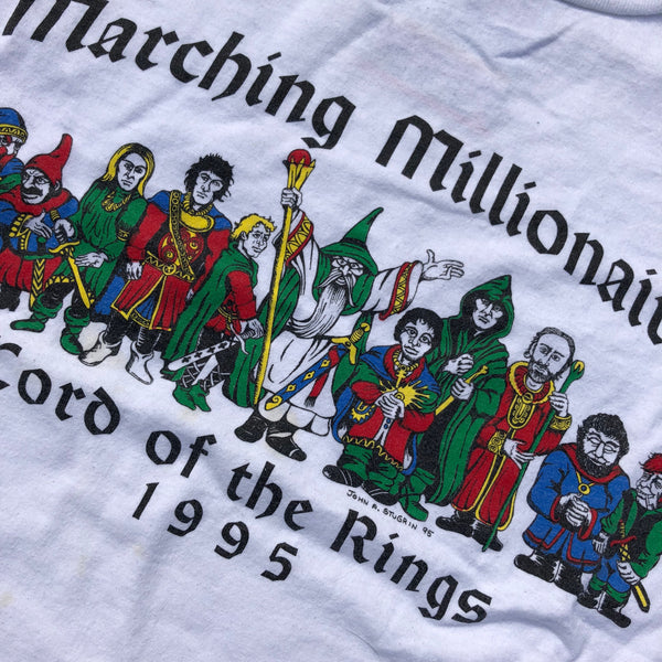 1995 Lord of the Rings Marching Millionaires Shirt White Size X-Large - Beyond 94
