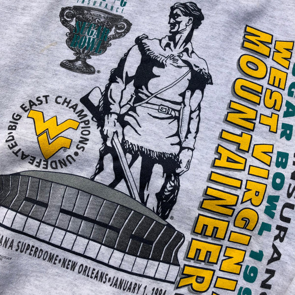 1994 West Virginia University Sugar Bowl Sweatshirt Grey Size X-Large - Beyond 94