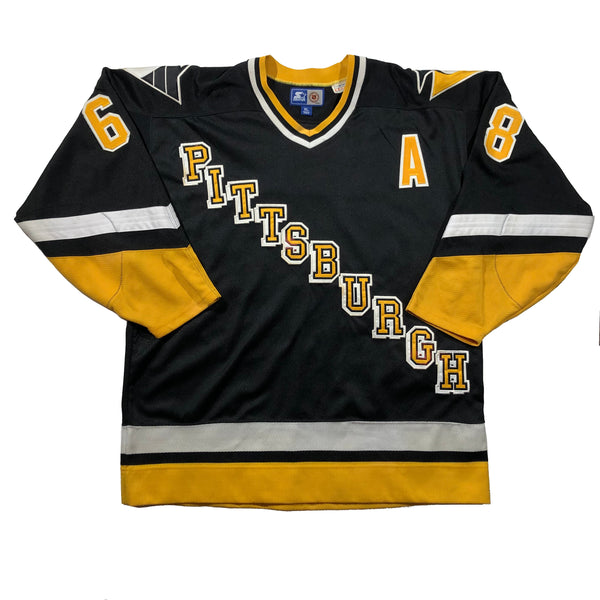 Vintage 90s Pittsburgh Penguins Jaromír Jágr Starter Jersey Size X-Large