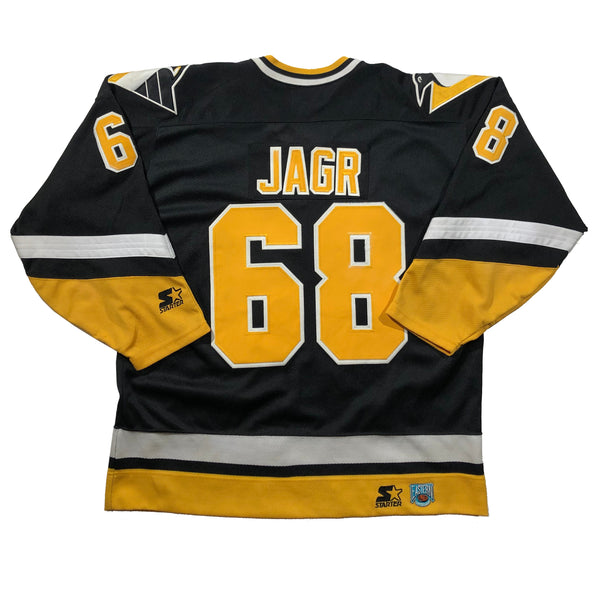 Vintage 90s Pittsburgh Penguins Jaromír Jágr Starter Jersey Size X-Large