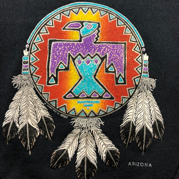 Vintage 90s Arizona Native American Thunderbird Sweatshirt Size Medium