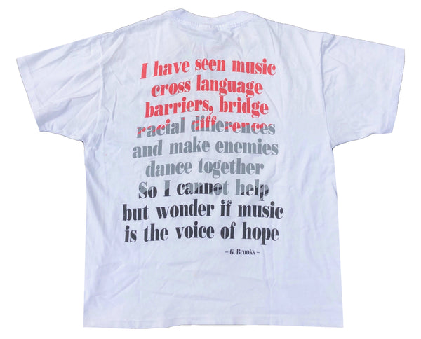 1994 Single Stitch Garth Brooks Shirt White Size Large - Beyond 94