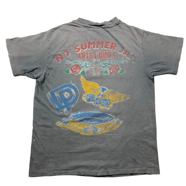 Vintage 1988 Guns N Roses Appetite For Destruction NJ Summer Jam Tour Distressed Single Stitch Shirt | Beyond 94