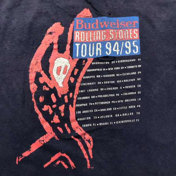 1994 Rolling Stones Voodoo Lounge Tour Single Stitch Distressed Shirt Size X-Large