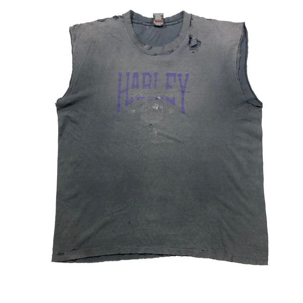 Vintage 90s Harley Davidson Distressed Cutoff Single Stitch Shirt | Beyond 94