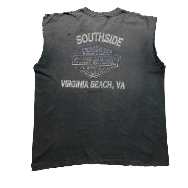 Vintage 90s Harley Davidson Distressed Cutoff Single Stitch Shirt | Beyond 94