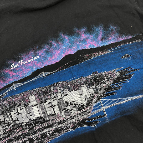 Vintage 90s Single Stitch San Francisco City Shirt Black Size X-Large - Beyond 94