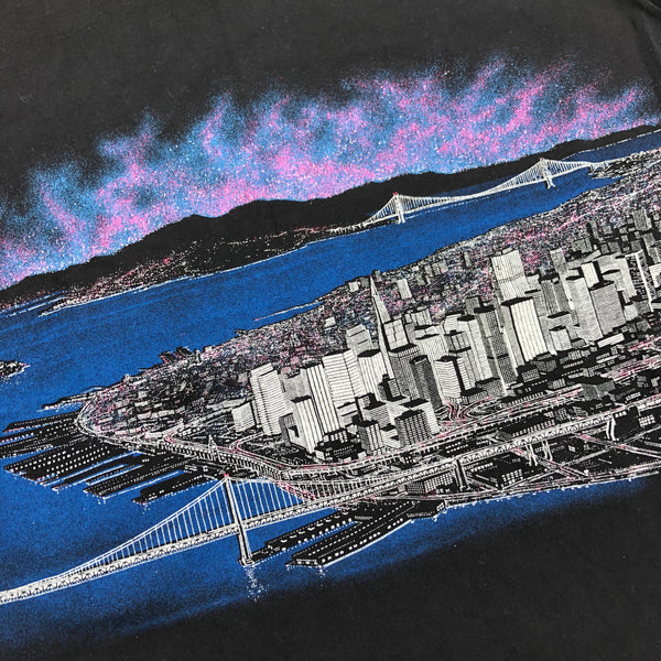 Vintage 90s Single Stitch San Francisco City Shirt Black Size X-Large - Beyond 94