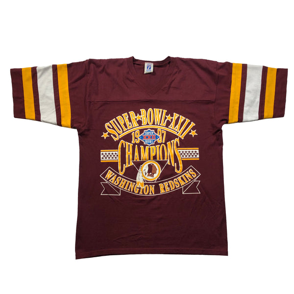 Vintage 1987 Washington Redskins Super Bowl 22 Champions 50/50 Single Stitch Shirt | Beyond 94