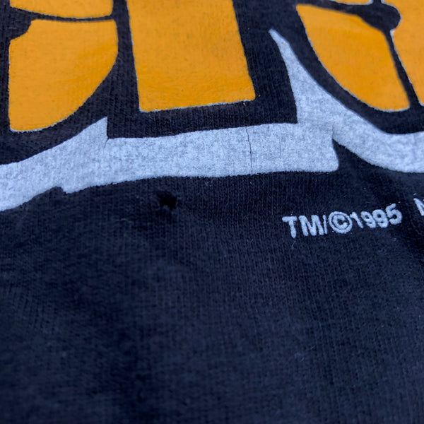 1995 Single Stitch Steelers Shirt Black Size Large - Beyond 94