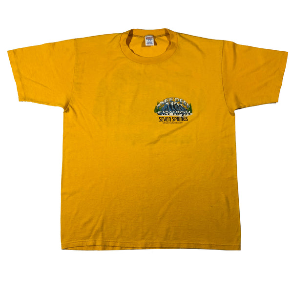 Vintage 80s Seven Springs Knee Deep Sky High 50/50 Blend Single Stitch Shirt | Beyond 94