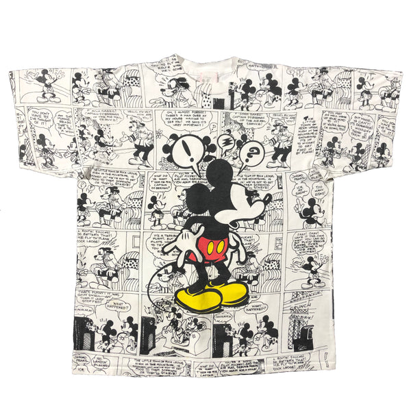 Vintage 90s Mickey Mouse Comic All Over Print Single Stitch Shirt | Beyond 94
