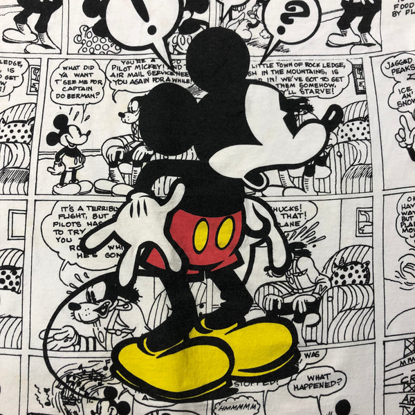 Vintage 90s Mickey Mouse Comic All Over Print Single Stitch Shirt Size X-Large