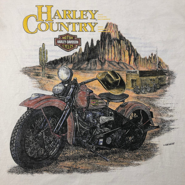 Vintage 90s Harley Davidson Harley Country Fun-Wear Single Stitch Shirt Size Large