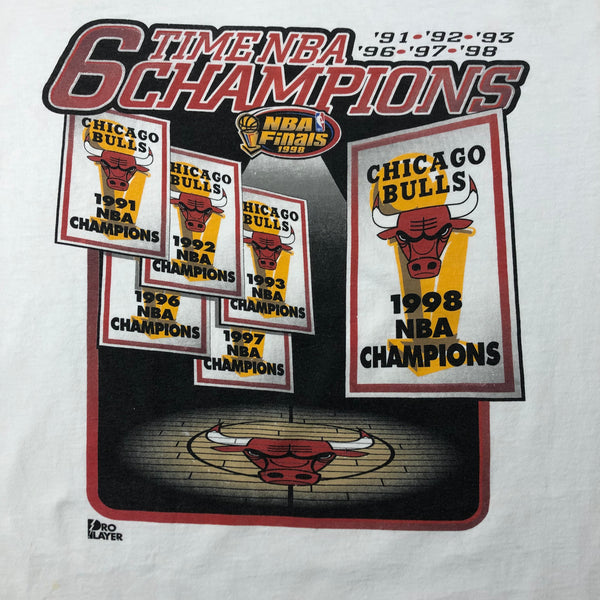 1998 Chicago Bulls 6 Time NBA Champions Dynasty Shirt Size X-Large