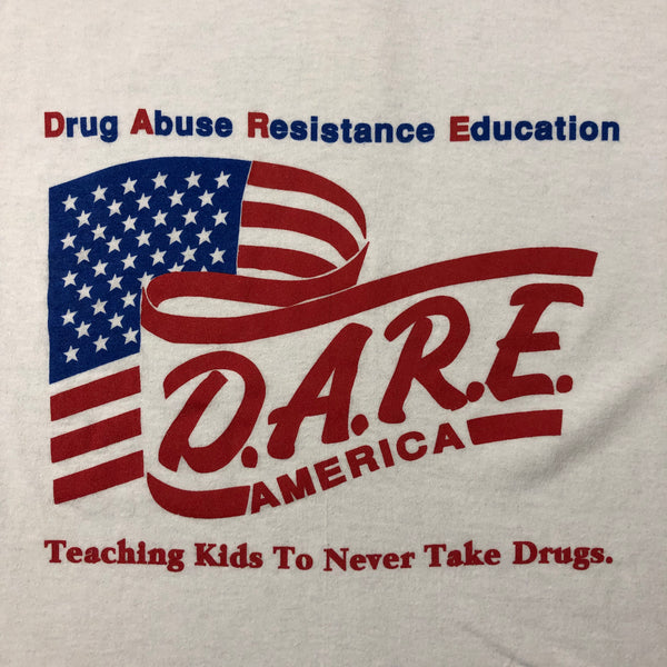 Vintage 90s Dare Teaching Kids To Never Take Drugs Single Stitch Shirt Size Large