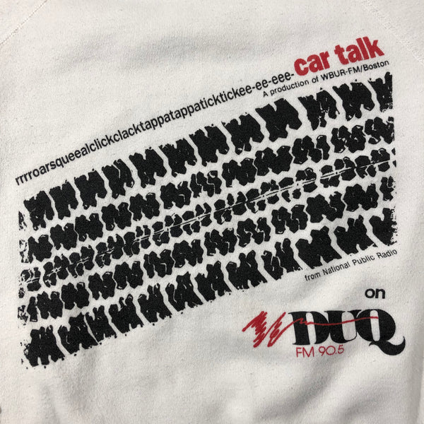Vintage 80s Car Talk WDUQ FM 90.5 Radio Sweatshirt Size Small