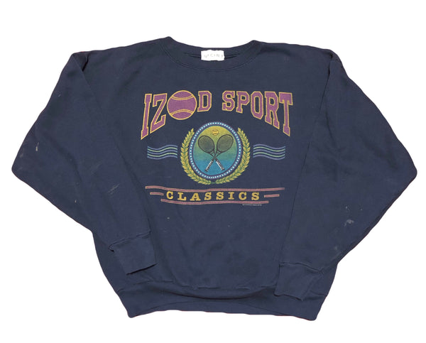1994 Izod Sports Sweatshirt Navy Size X-Large - Beyond 94