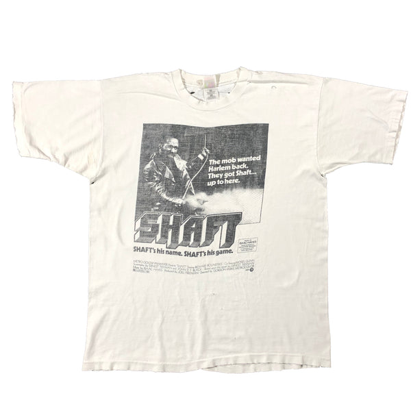 Vintage 90s Shaft Blaxploitation Movie Single Stitch Distressed Shirt | Beyond 94
