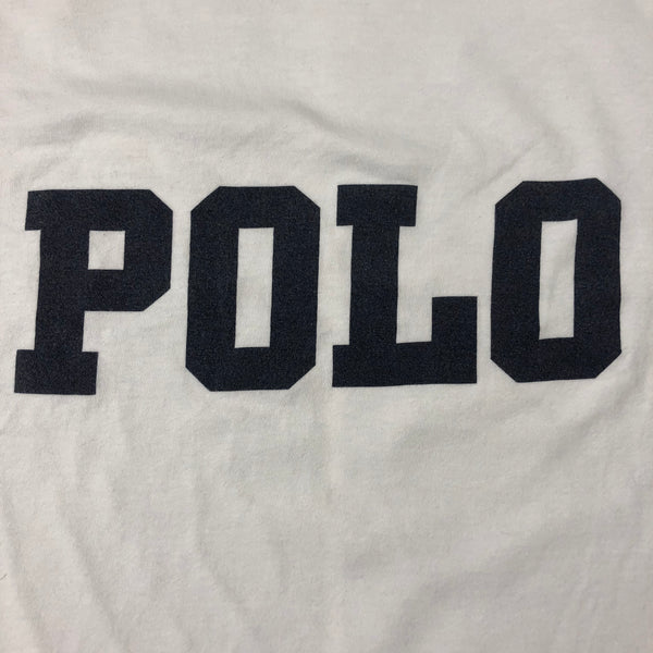 Vintage 90s Ralph Lauren Polo Spell Out Made In USA Square Tag Shirt Size XX-Large