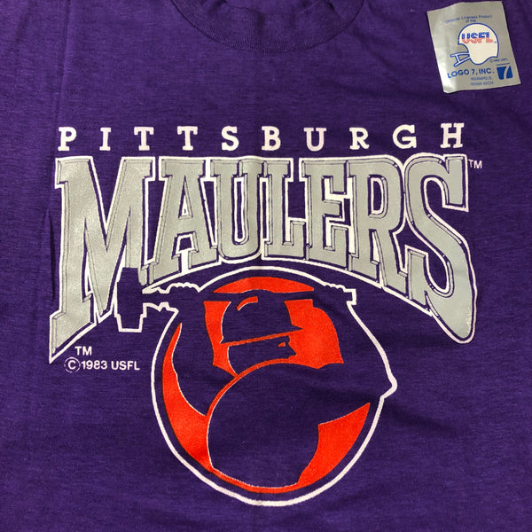 1983 DSWT Pittsburgh Maulers USFL 50/50 Blend Single Stitch Shirt Size Large