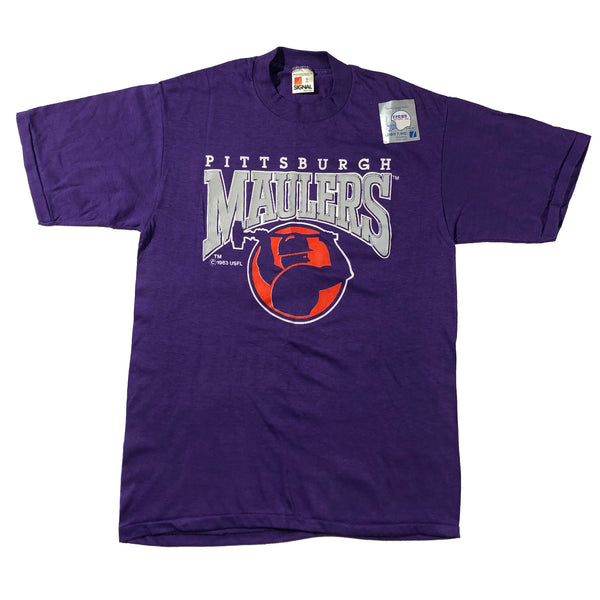 Vintage 1983 DSWT Pittsburgh Maulers USFL 50/50 Blend Single Stitch Shirt | Beyond 94