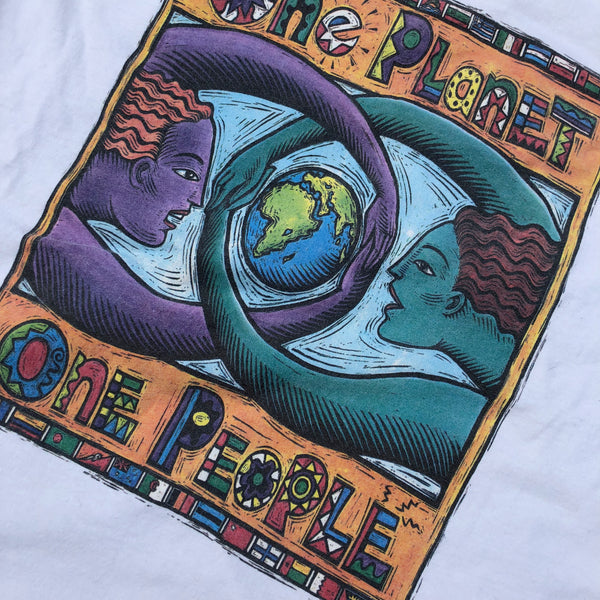 1994 Single Stitch One Planet One People Shirt Size X-Large - Beyond 94