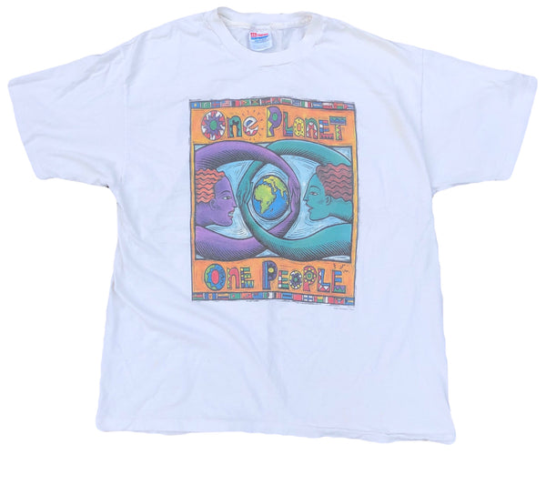1994 Single Stitch One Planet One People Shirt Size X-Large - Beyond 94