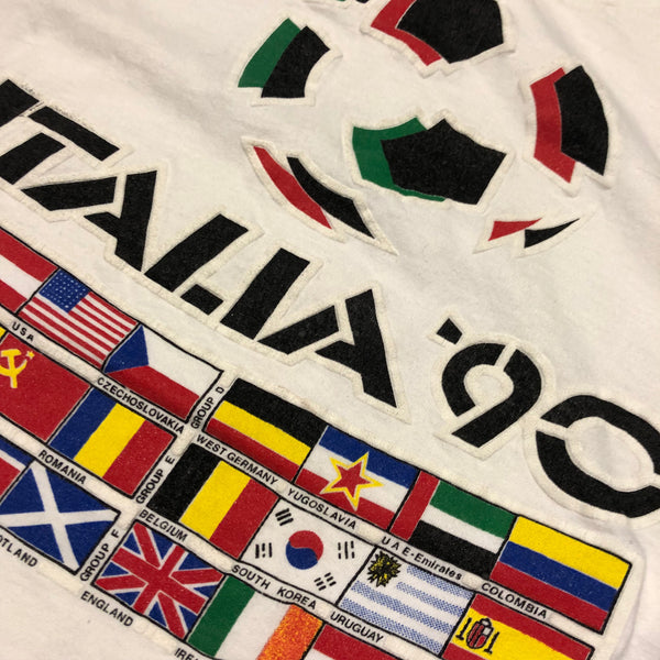 1990 Single Stitch Italy World Cup Shirt Size Large - Beyond 94