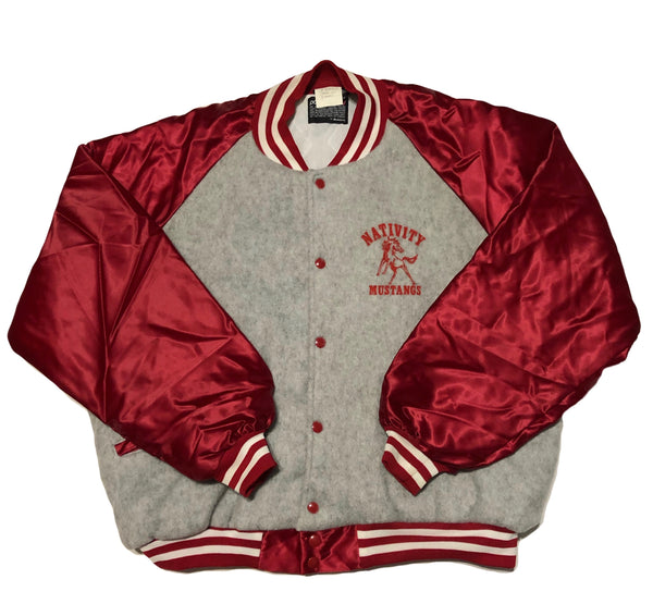 Vintage 80s Made In USA Mustang Satin Jacket Size X-Large - Beyond 94